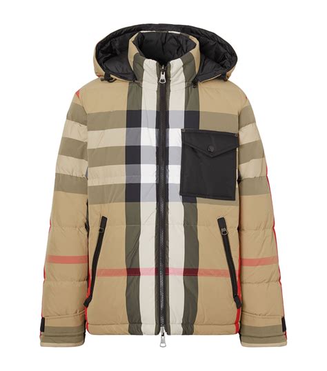 burberry logo patch puffer coat|burberry reversible puffer.